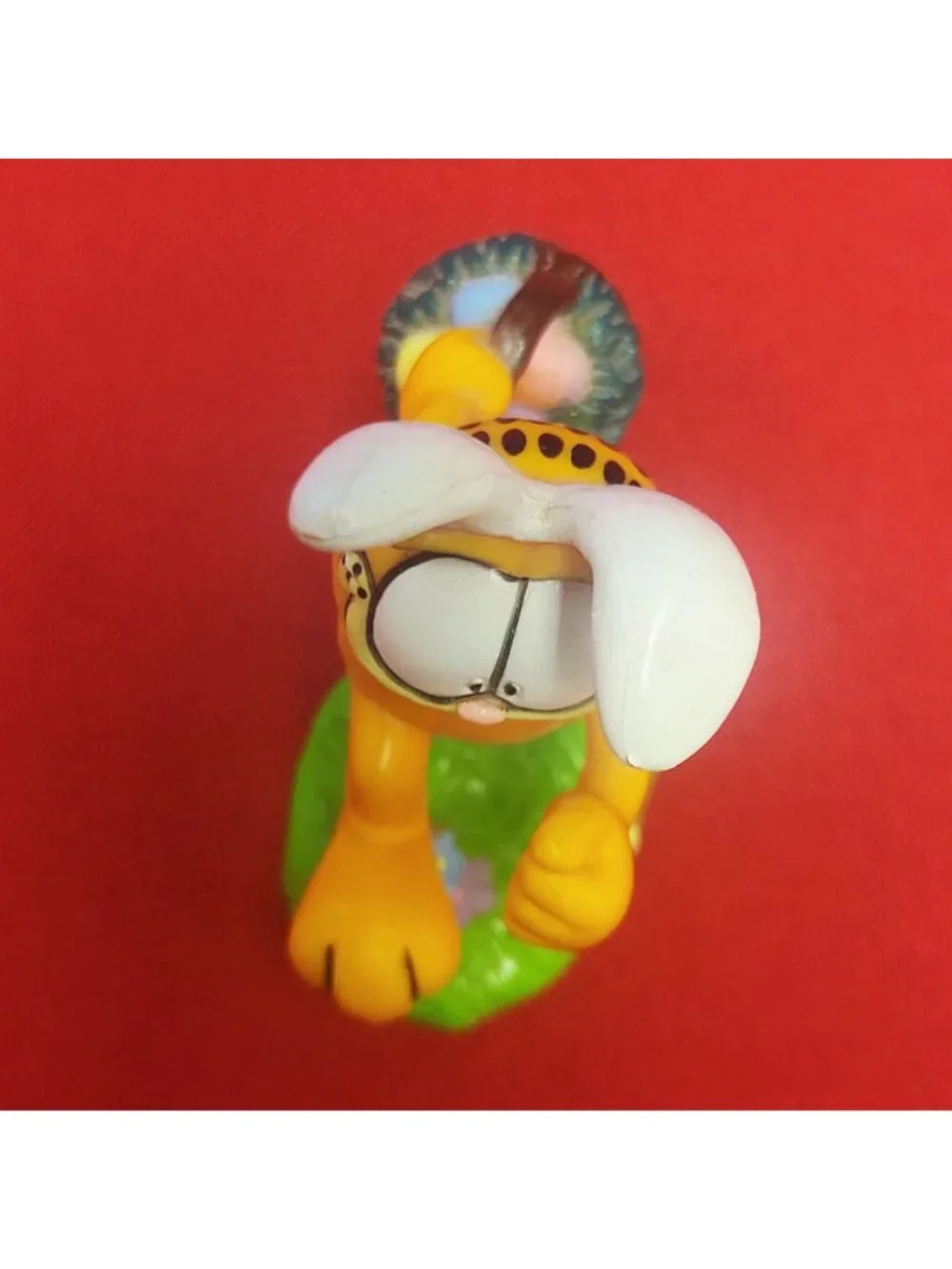 Vintage Paws Garfield Easter Bunny PVC Figurine Bunny Ears Easter Eggs